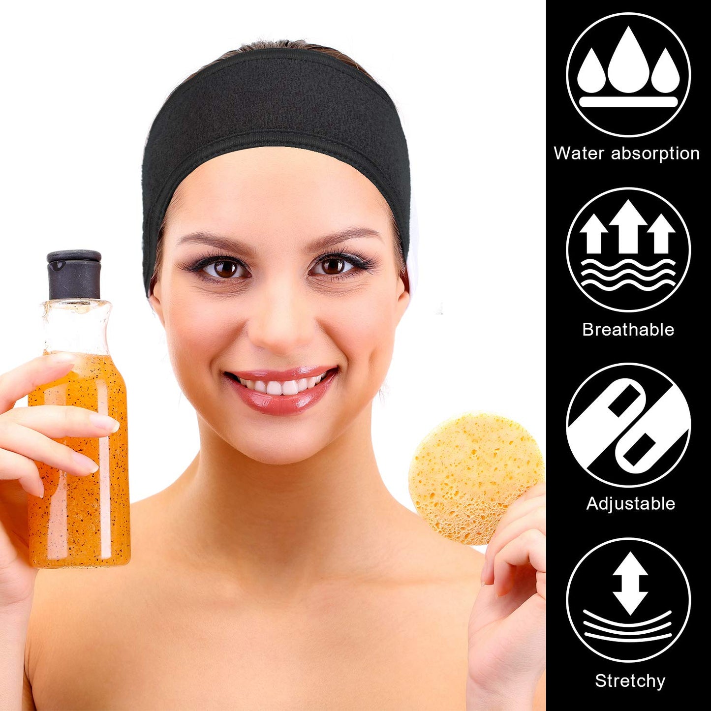 Soft Adjustable Spa Headband - Direct Ship Hub
