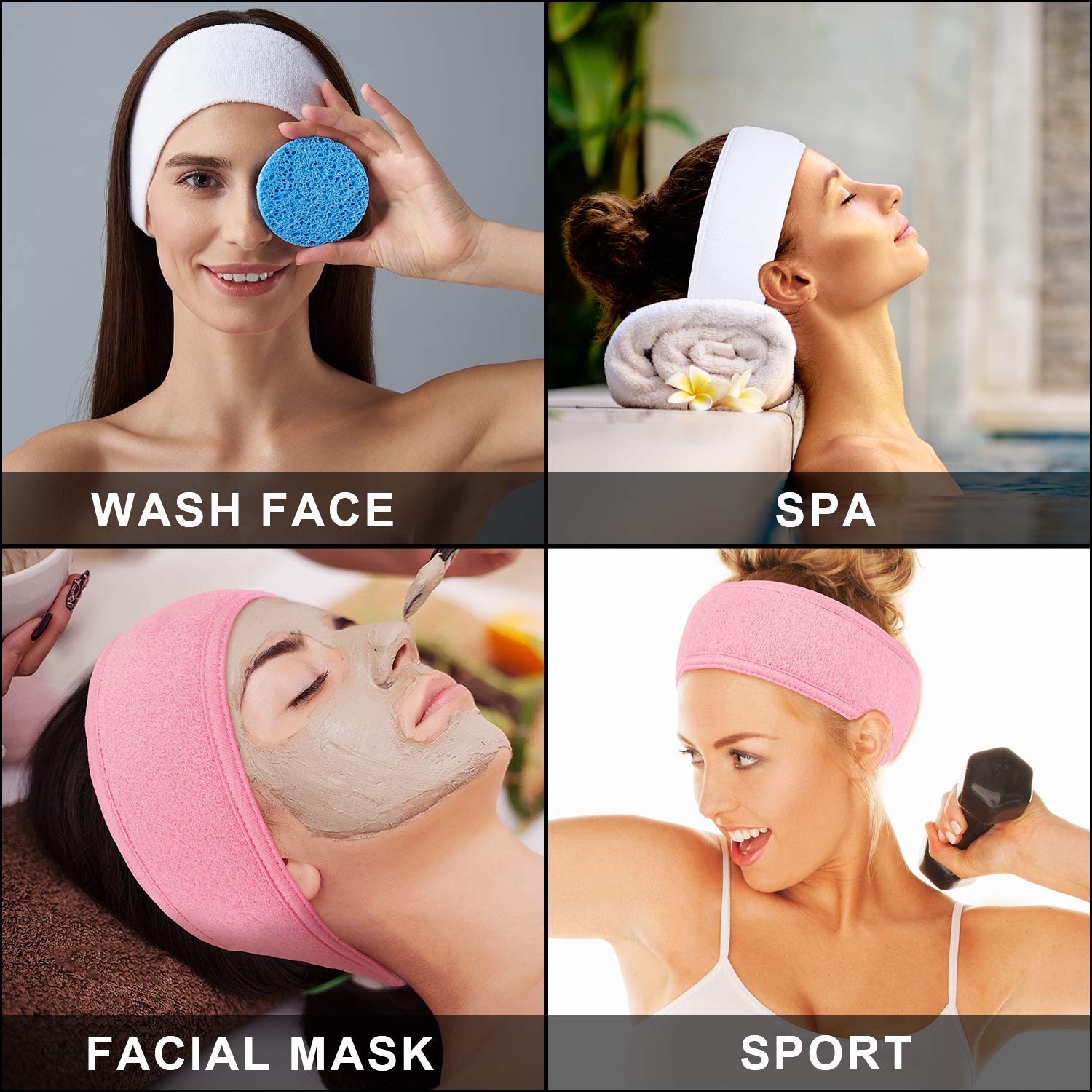 Soft Adjustable Spa Headband - Direct Ship Hub