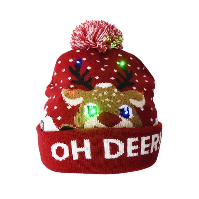 Christmas Theme LED Beanies - Direct Ship Hub